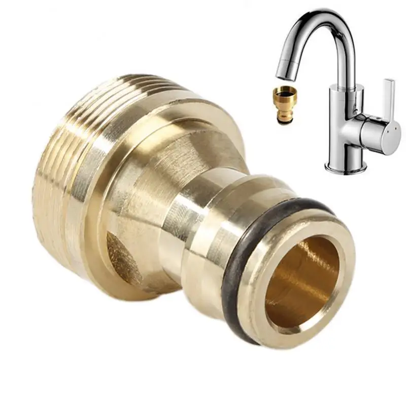 Universal Brass Hose Tap Connector 23mm Threaded Garden Water Pipe Adaptor Fitting Kitchen Adapters Faucet Extenders | Дом и сад