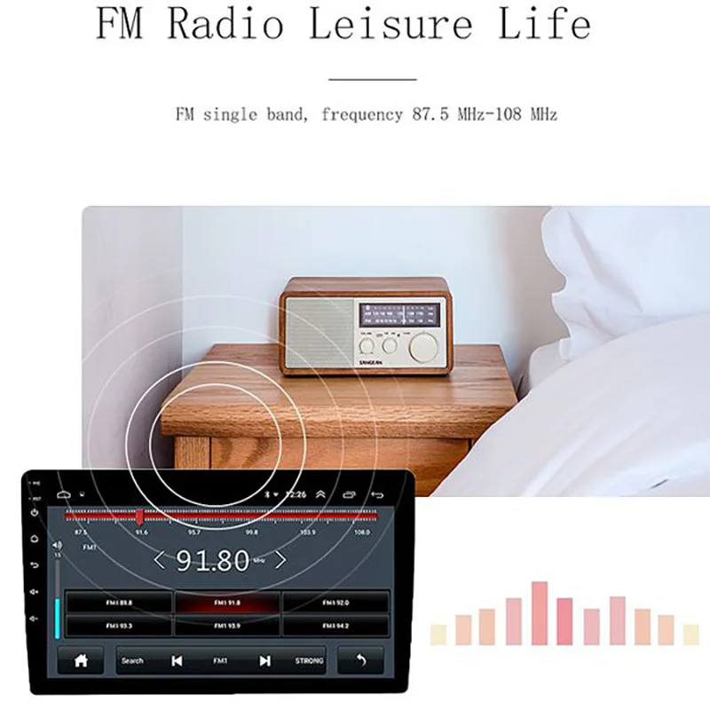 1DIN 10 Inch Car Stereo Radio Android 9.1 Contact