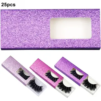 

25pcs Lightweight Custom Makeup Tools Travel Home Compact Carrying Eyelash Storage Case Cosmetic Accessory Dustproof Packing