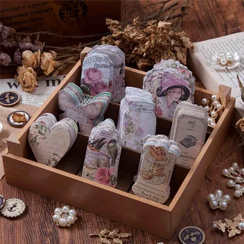 

45pcs Vintage Time Silhouette Series Paper Sticker Package DIY Diary Decoration Sticker Album Scrapbooking