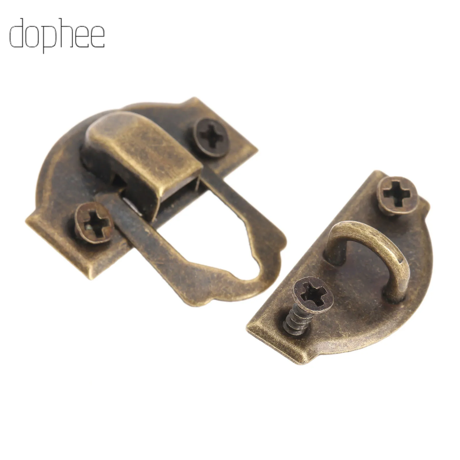 12pcs Antique Metal Lock 29*27mm Wooden Jewelry Box Decorative Padlock Hasps Latch With Screws Furniture Hardware furniture hardware jewelry box hasps