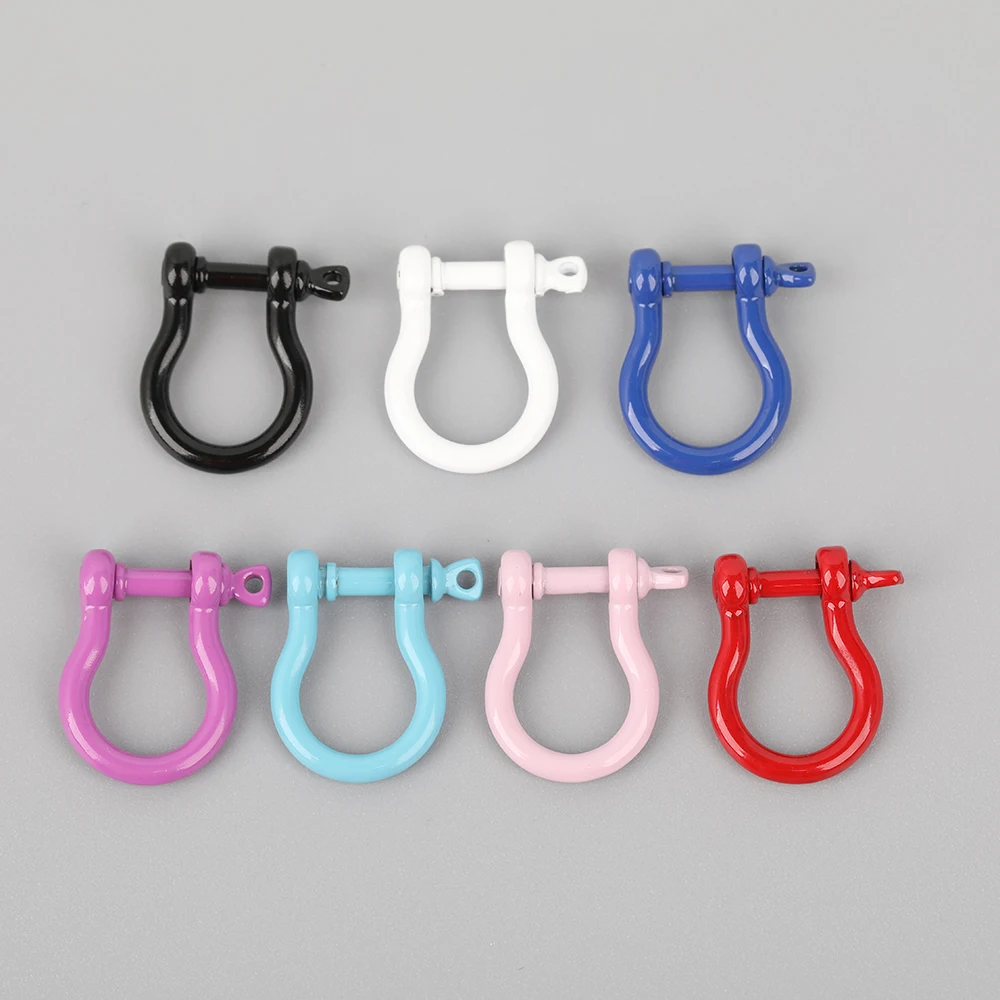

10pcs/Lot 14X19mm Enamel Lock Carabiner Jewelry Charms,Enamel Metal Clasps Connector Necklace Bracelet Earring Jewelry DIY