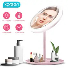 Светодиодный зеркало для макияжа, перезаряжаемый, яркость, регулируемый, светодиодный, HD, макияж, дневной свет, зеркало для макияжа, косметика