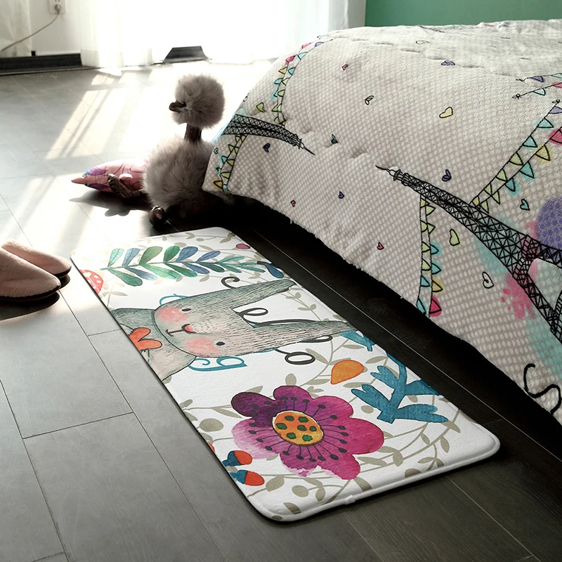 

2019 New Kitchen Mat Long Anti Slip Set Washable Bedroom Bedside Mat Modern Entrance Doormat Living Room Rug and Carpet Rug