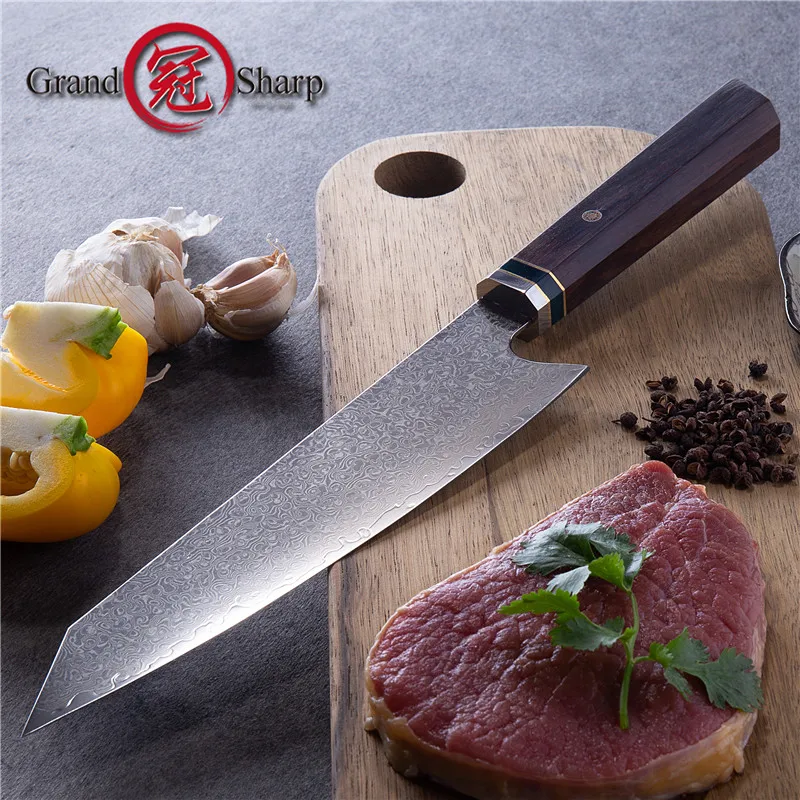 7 Inch Nakiri Kitchen Knife Damascus Stainless Steel Chef Knife Cut Meat  Fish Vegetables Sharp Blade Kitchen Knife GRANDSHARP - AliExpress