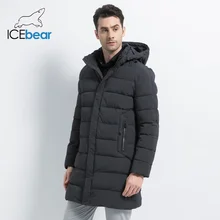 ICEbear Зимнее Пальто повседневные парки Мужская шляпа съемная теплая куртка с хлопковой подкладкой зимняя куртка мужская одежда MWD18821D