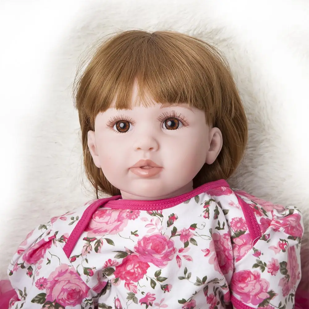 Pickwoo 24''57cm bebes кукла-Реборн, кукла для маленькой девочки, мягкий силиконовый хлопок, Boneca reborn Brinquedo, подарки на день детей, игрушки, plamate