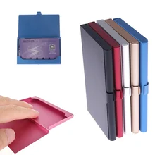 Porte cartes de visite créatif, boîtier métallique en aluminium et acier inoxydable, porte cartes de visite