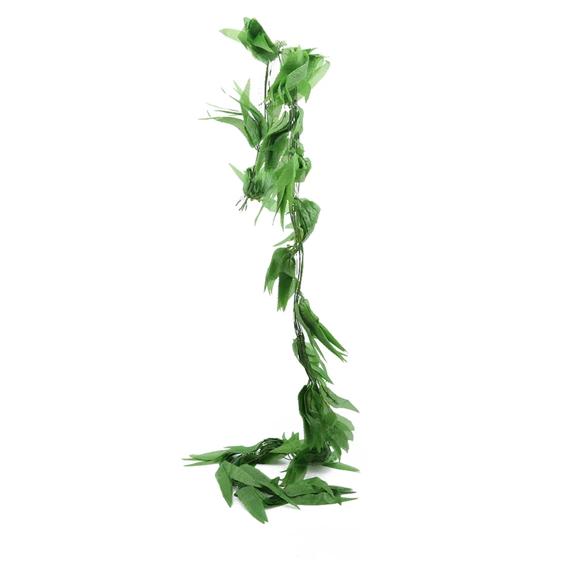 2.2m(20pcs) Искусственные листья ивы, лианы, искусственные украшения, яркие Листья лозы, высокое качество, Искусственный ротанг, Свадебная вечеринка, домашний декор - Цвет: 2.2m(20pcs)