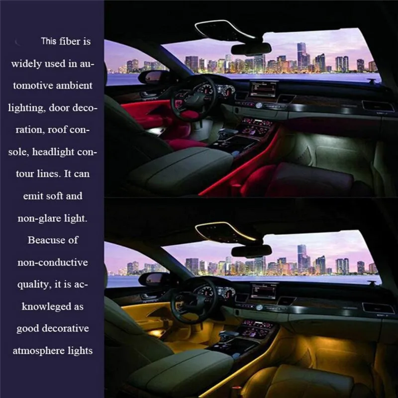 Пластиковая юбка супер яркая 3 мм 100 м светится по бокам оптическое волокно с