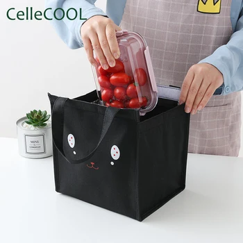 

Cute cartoon lunch box bag insulated bag lunch bag portable lunch bag student hand bag insulated bag