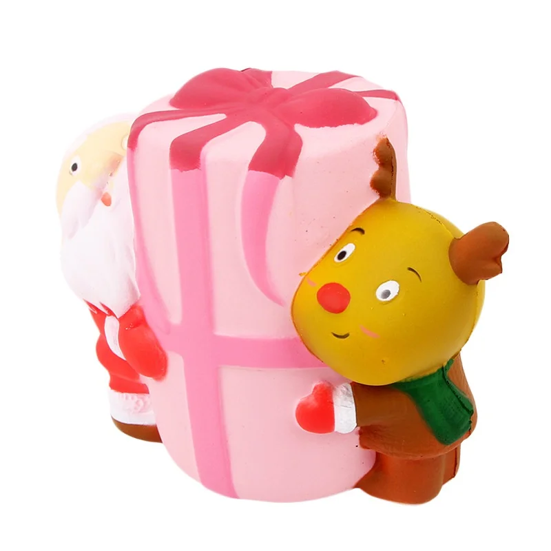 Кавайная Красочная рождественская мягкая медленно растущая кукла, облегчение стресса, игрушки для детей, забавный подарок на Рождество, детская игрушка