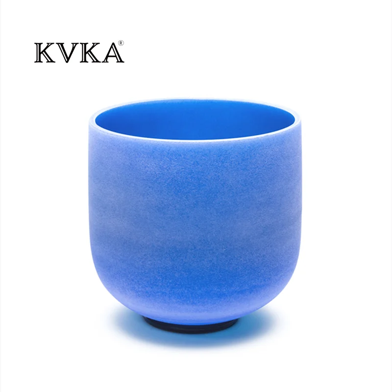 

KVKA 7 inch G Note Throat Chakra Frosted Quartz Crystal Singing Bowl 7" for sound bath