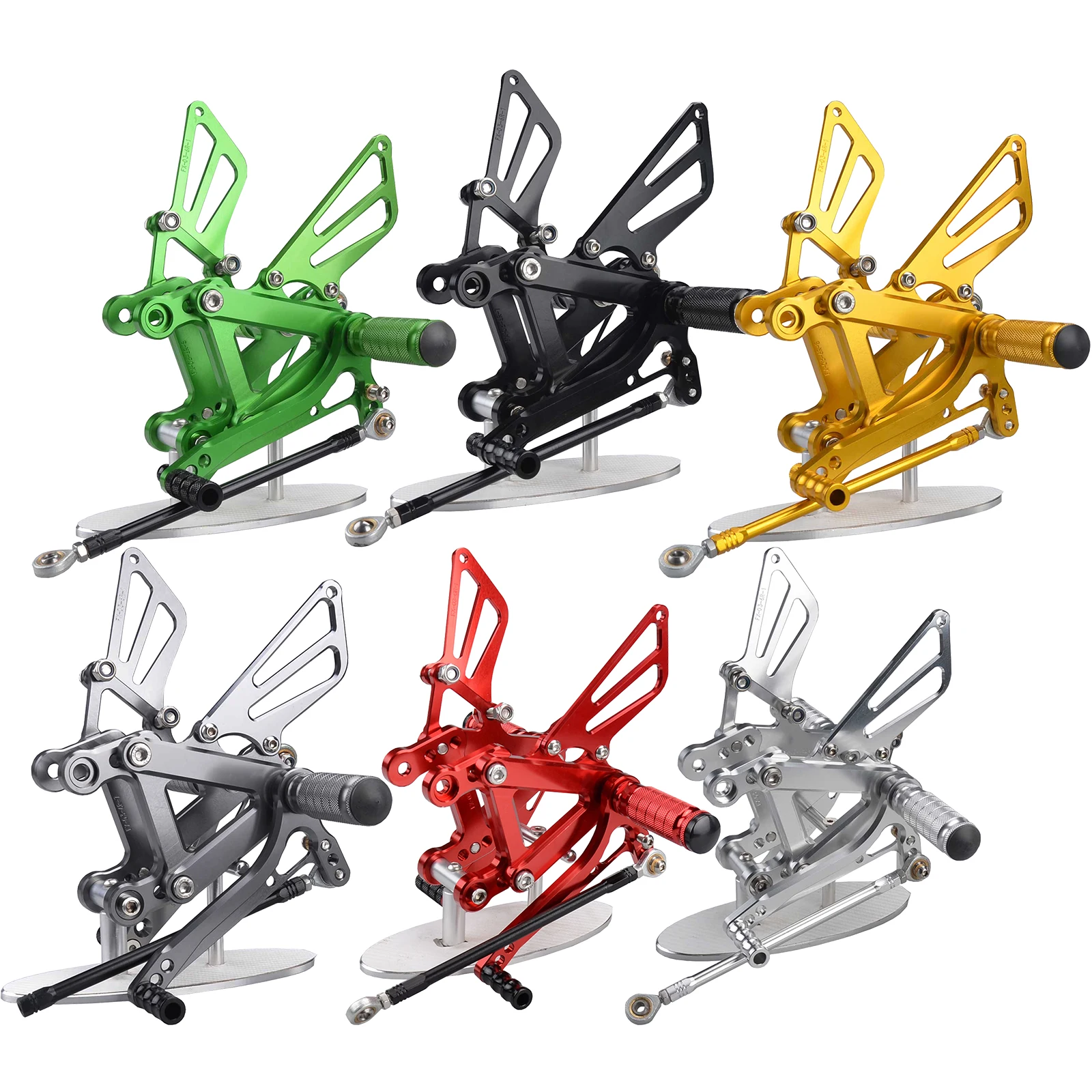 CNC Racing Rearset Adjustable Rear Sets Foot pegs Fit For Kawsaki NINJA ZX6R 2003 2004 | Автомобили и мотоциклы