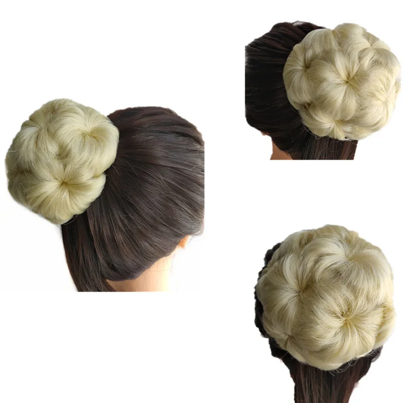 9 цветов Pervado волосы синтетические волосы кудрявые шиньон коготь Updo Bun Аксессуары женские волосы кусок Стиль Высокая температура волокна