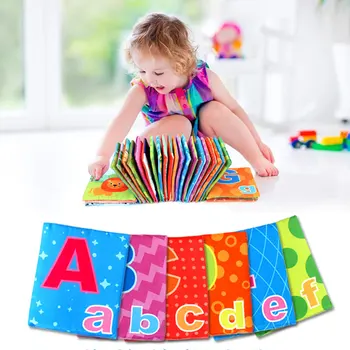 

26pcs/set Children Cloth Books Alphabet Letters Montessori Cards Rustle Sound Infant Books Educational Toys Sozzy Oc8