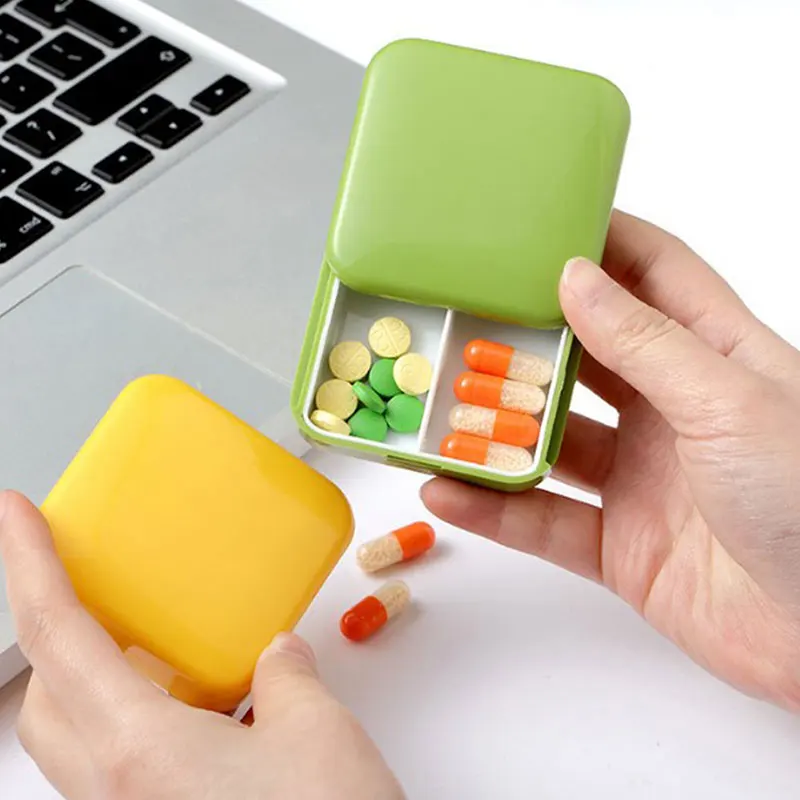 Portable 4 Slots/6 Slots Pill Medicine Box Holder Storage Organizer Container Case Pill Box Splitters Travel Pill Box