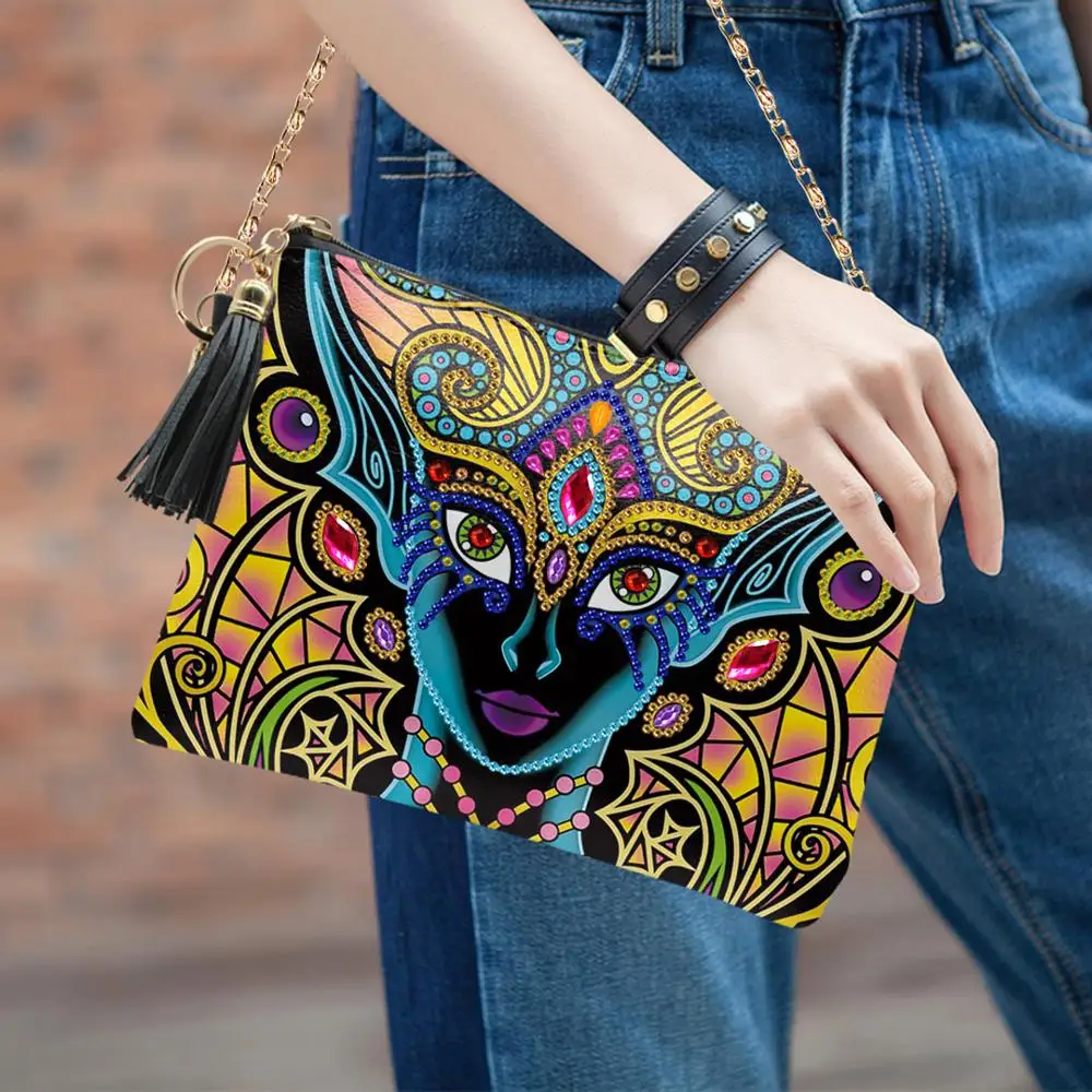 

5d Diy Diamond Mosaic Crystal Beads One Set 15x20cm Wallet Women Diy Bag Diamond Painting Birthday Gift Christmas Gift QB19