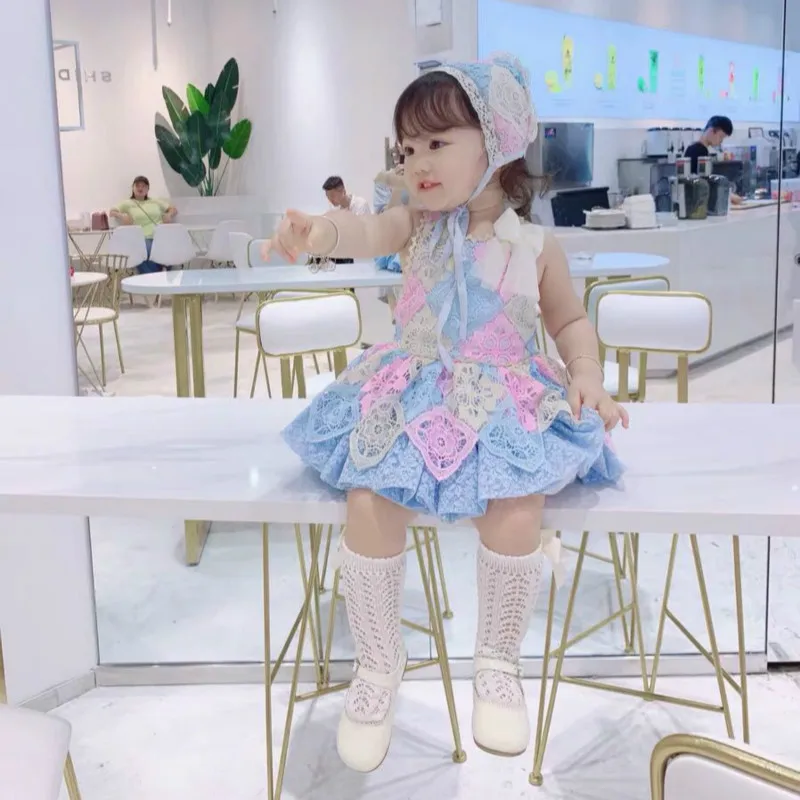 Новое поступление года; испанская детская одежда; платье принцессы; детское платье для дня рождения; детское кружевное платье; Детские платья для девочек