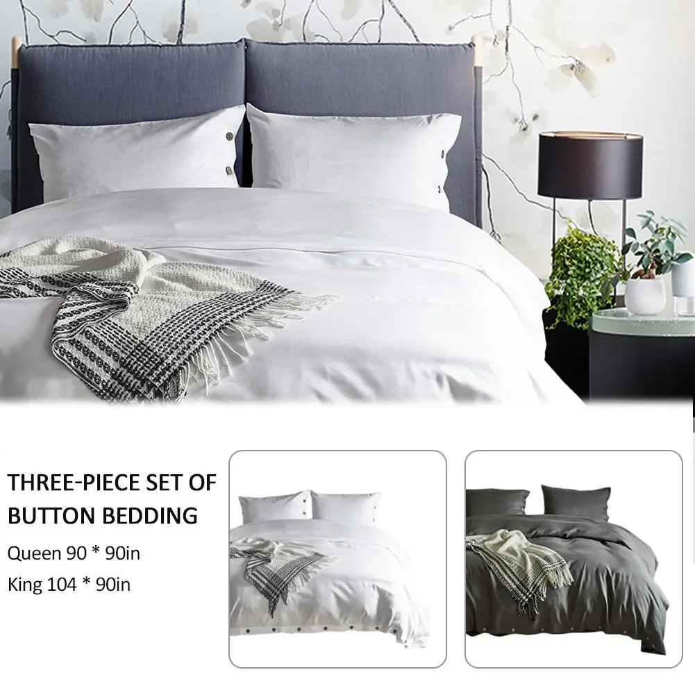 

Grinding Home Textile Three-piece Bedding Package Leisure Button Home Textile Three-piece Bed Set Textile Products