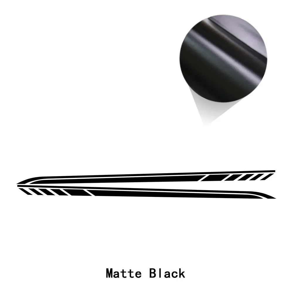 matte black 2 шт. наклейка на дверь боковая юбка для Mercedes Benz C Class Coupe W205 C180 C200 C260 C300 C43 C63 AMG аксессуары - Название цвета: matte black