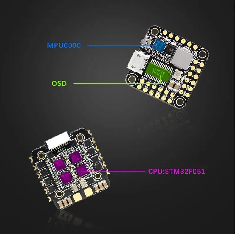 HGLRC FD435 стек FD F4 мини Контроллер полета 35A Blheli_32 3-6S 4 в 1 ESC 20x20 мм для радиоуправляемого дрона FPV гоночные мультироторные детали