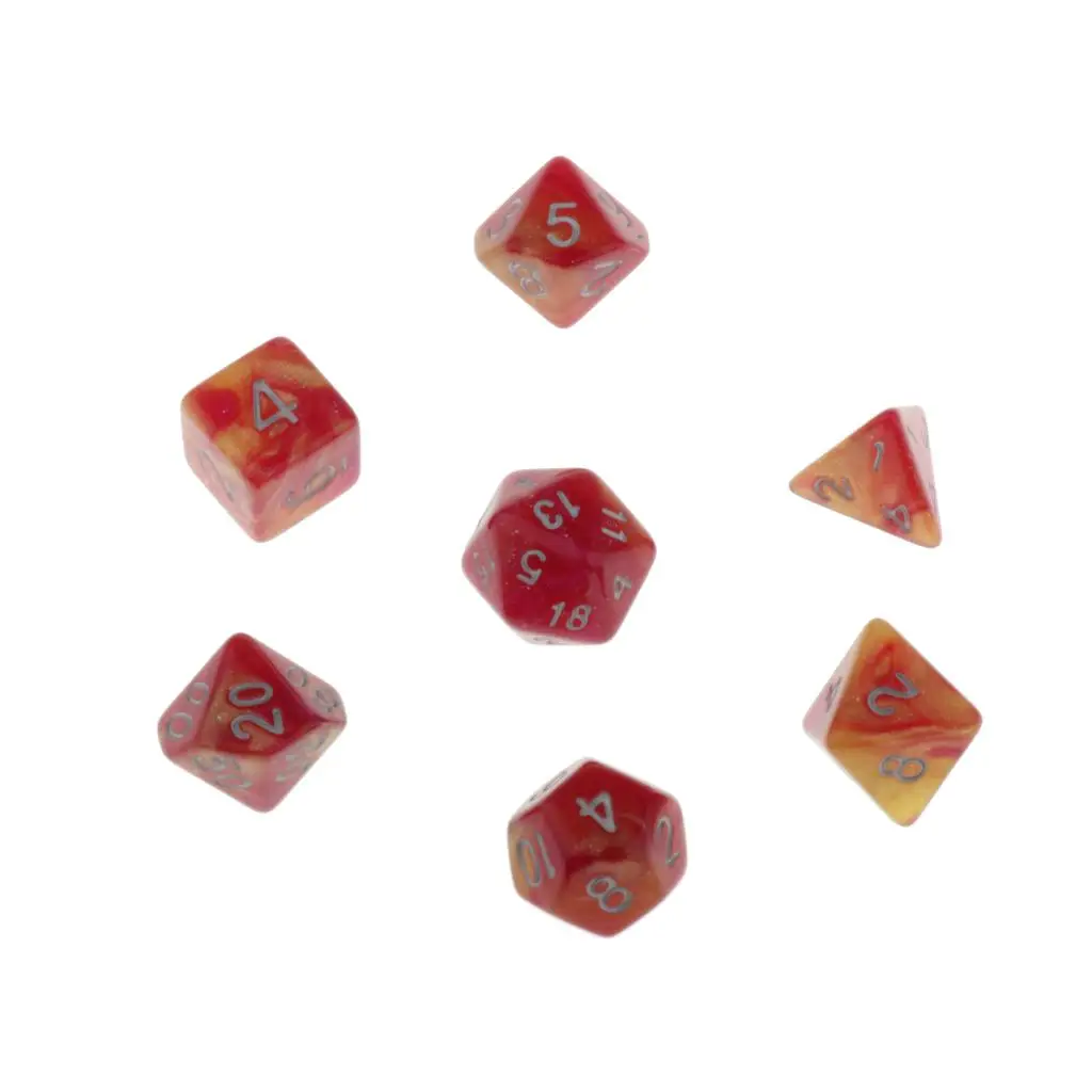  7 Die Polyhedral Dice Dungeons & Dragon D4-D20 D12 Dices Board Game Accessories DND Role Playing Game Dice Set