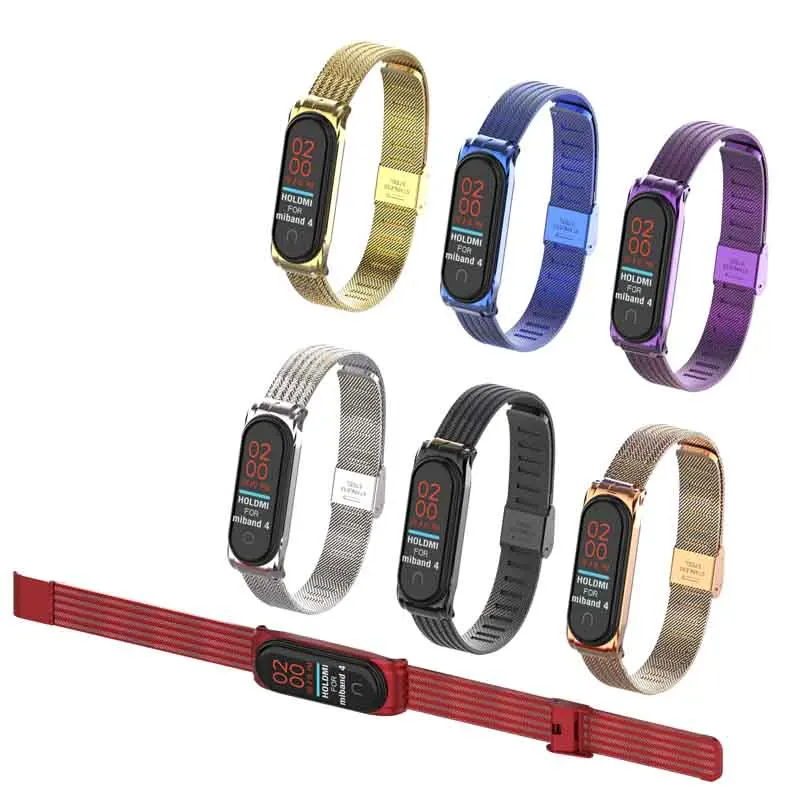 Нержавеющая сталь Correa mi Band 4 3 ремешок металлическое запястье для Xiao mi band 4 фитнес-браслет ремешок для часов ремень Смарт-часы аксессуары