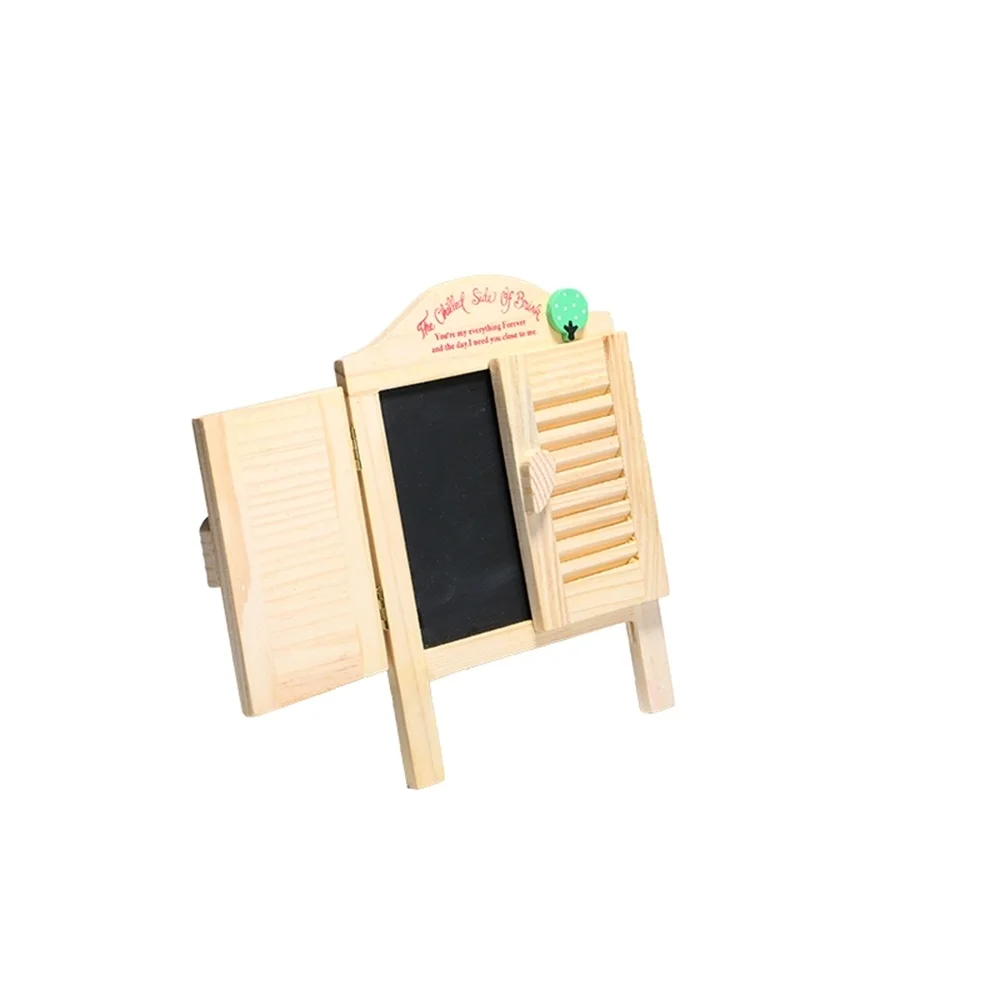 Wooden Cartoon Window Message Memo Welcome Blackboard Coffee Drink Store Mini Pop Advertising Price Label Plate Stand | Дом и сад