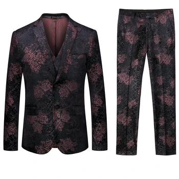 

luxury winter mens 3 piece wedding suit 2019 new brand mens business suit fashion slim fit designer dress suits
