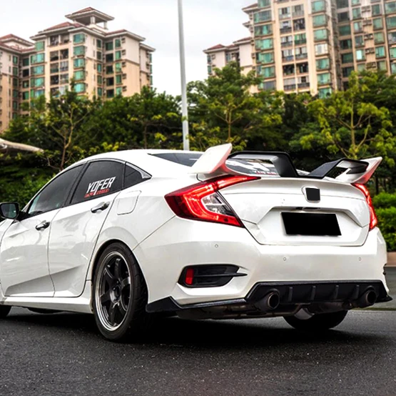 Высококачественный спойлер для Honda Civic Спойлеры-крылья абсолютно ABS модификация автомобиля аксессуары для типа R модель