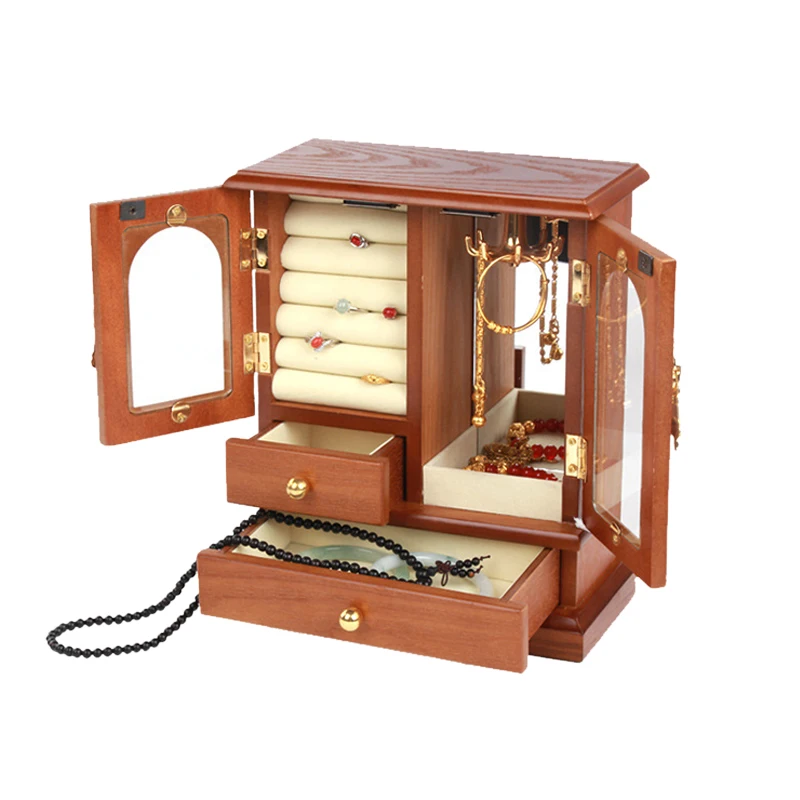 

Wardrobe Jewelry Display Storage Foldable Case For Wedding Ring Bracelet Earrings Necklace Jewellery Gift Organizer Box New