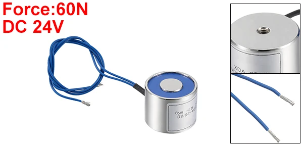 DC 24V 60N Uxcell 400N присасывательный диск электромагнитный подъемник с использованием электромагнита DC 12 V/24 V - Цвет: DC 24V 60N