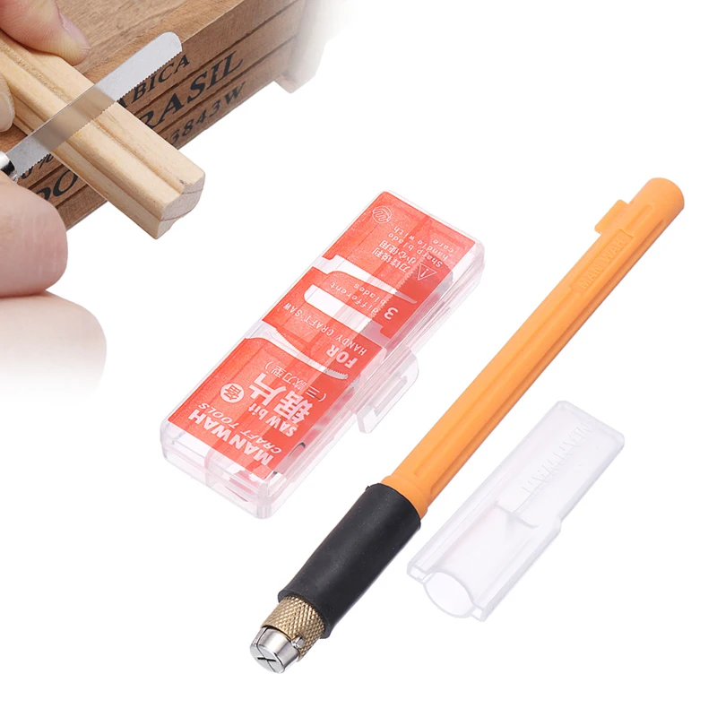 

Mini Model Saw Kit Home DIY Handy Multifunction Craft Saw Blade Model Making Woodworking Handcraft Tools With 3Pcs Metal Blades