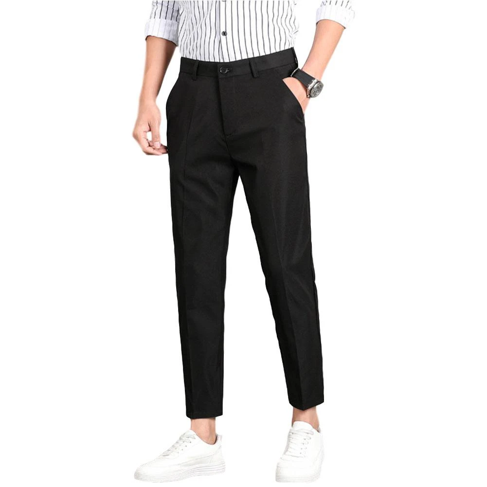 skinny cropped mens trousers