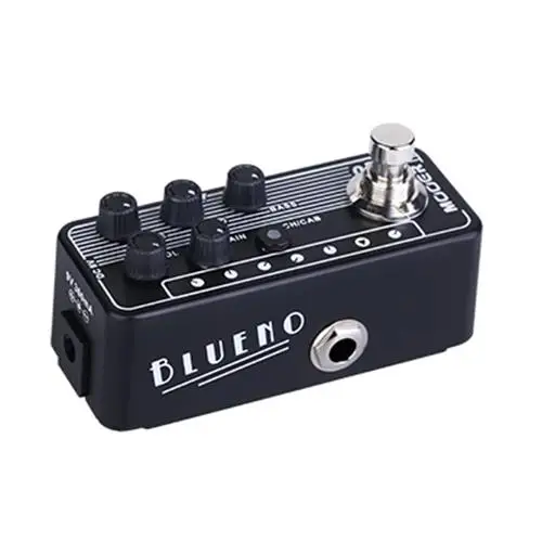 MOOER 020 BLUENO гитарная педаль BLUENO содержит 2 канала высокого качества двухканальный Предварительный усилитель независимый 3 полосный эквалайзер