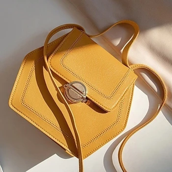 

Women Chain Simple Shoulder Bag Women's Hexagonal Diagonal Package Fashion Wild Messenger Bag Small Square Bags