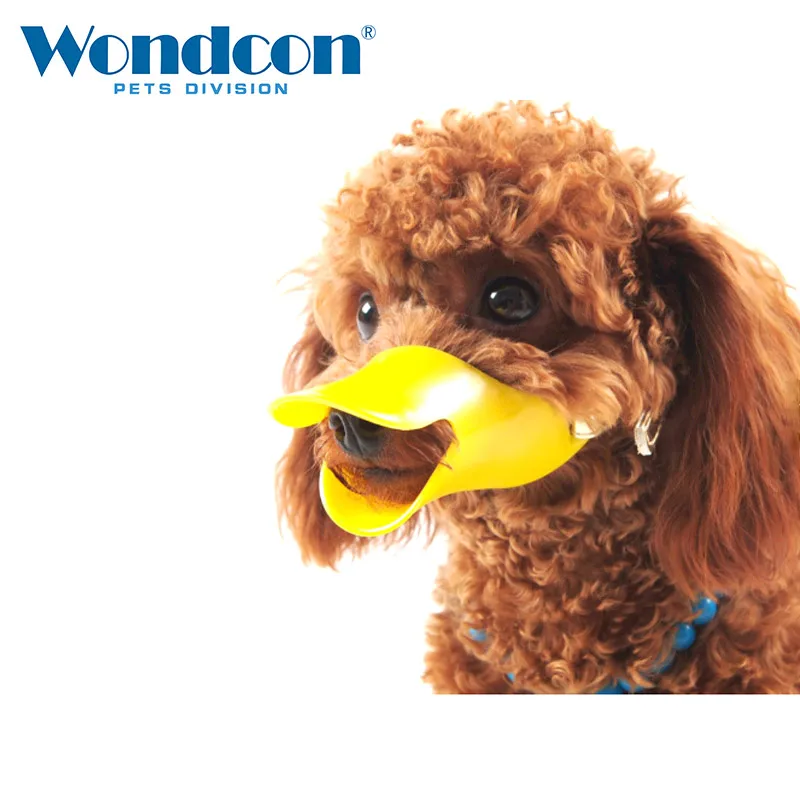 Wondcon Veterinary Silicone Muzzles Anti Bite Duck Mouth Shape Dog Mouth Covers Anti-Called Muzzle Masks Pet Mouth for Dog