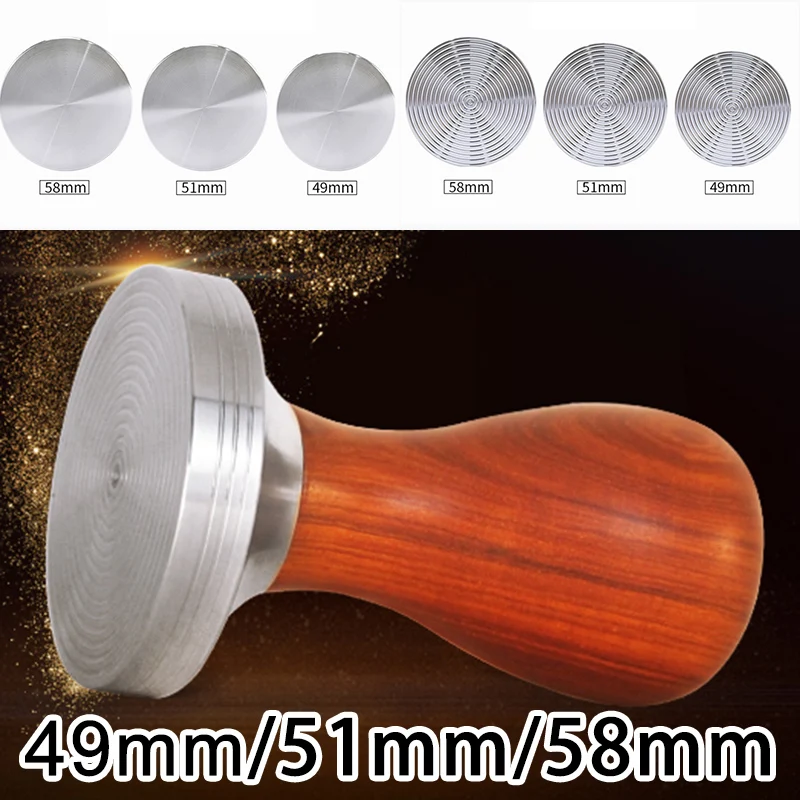 Grinder Espresso Maker Wooden Handle Coffee Tamper Barista Press Hammer Food Grade Kitchen Dining Bar 49/51/58mm