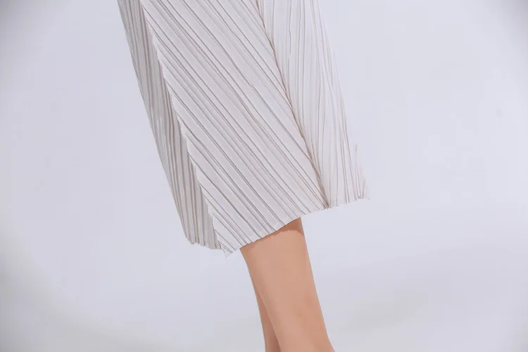 Miyake fold оригинальное дизайнерское однотонное свободное платье без рукавов с широким плечевым ремнем, тонкое женское платье