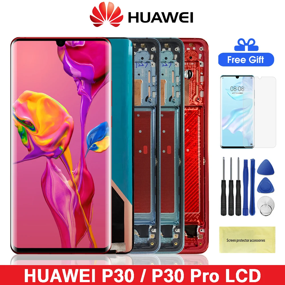 ЖК-дисплей и дигитайзер сенсорного экрана в сборе Super OLED для Huawei P30 Pro VOG-L29 L09 L04 |