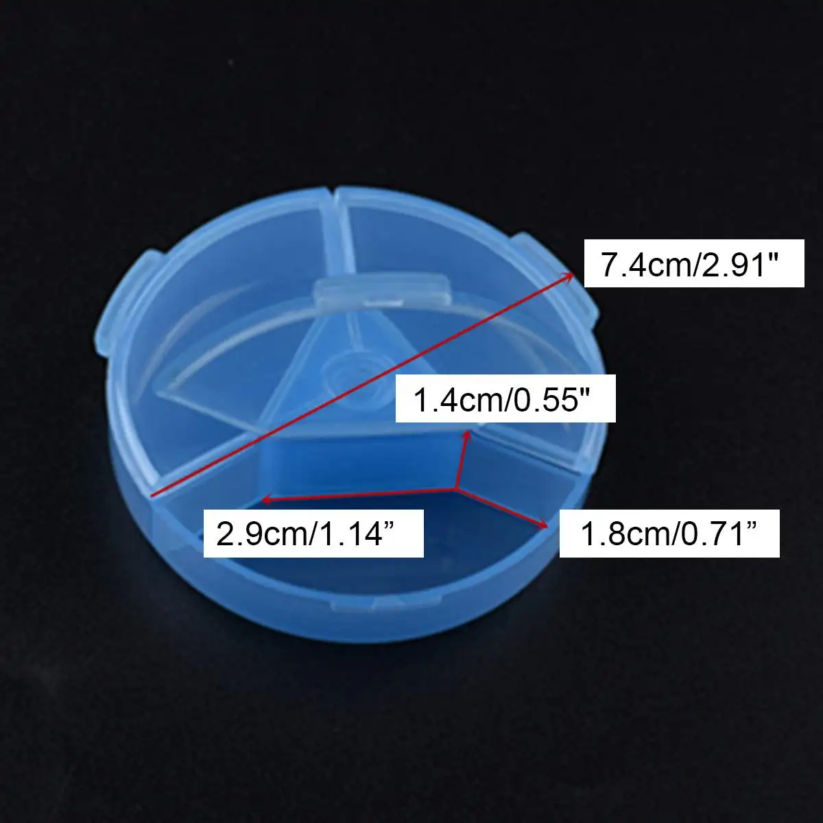 Portable 21 Grids Pills Box Holder Rainbow Round Travel Weekly Medicine Tablet Organizer with Transparent Storage Box Dispenser