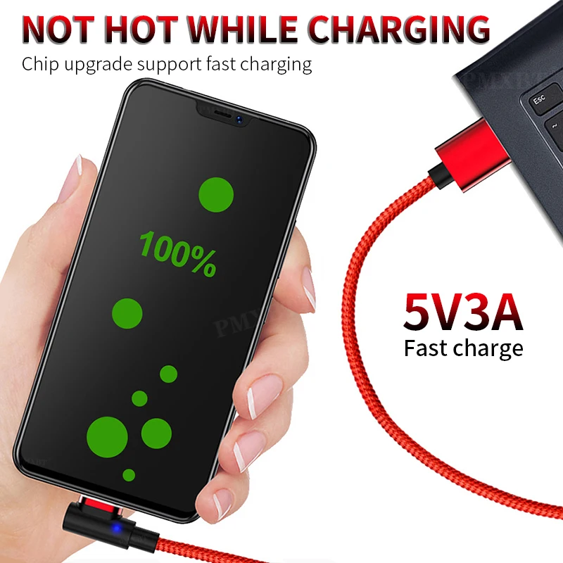 Магнитный зарядный кабель Micro USB Тип C провод 3A Быстрая зарядка для iphone X Samsung S10 Huawei