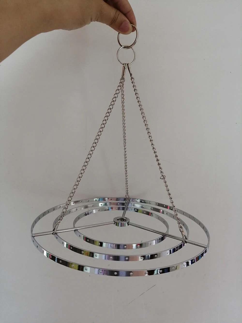 1Pcs Round Hanger Centerpiece Hanging Frame Chandelier Wedding Christmas Party 