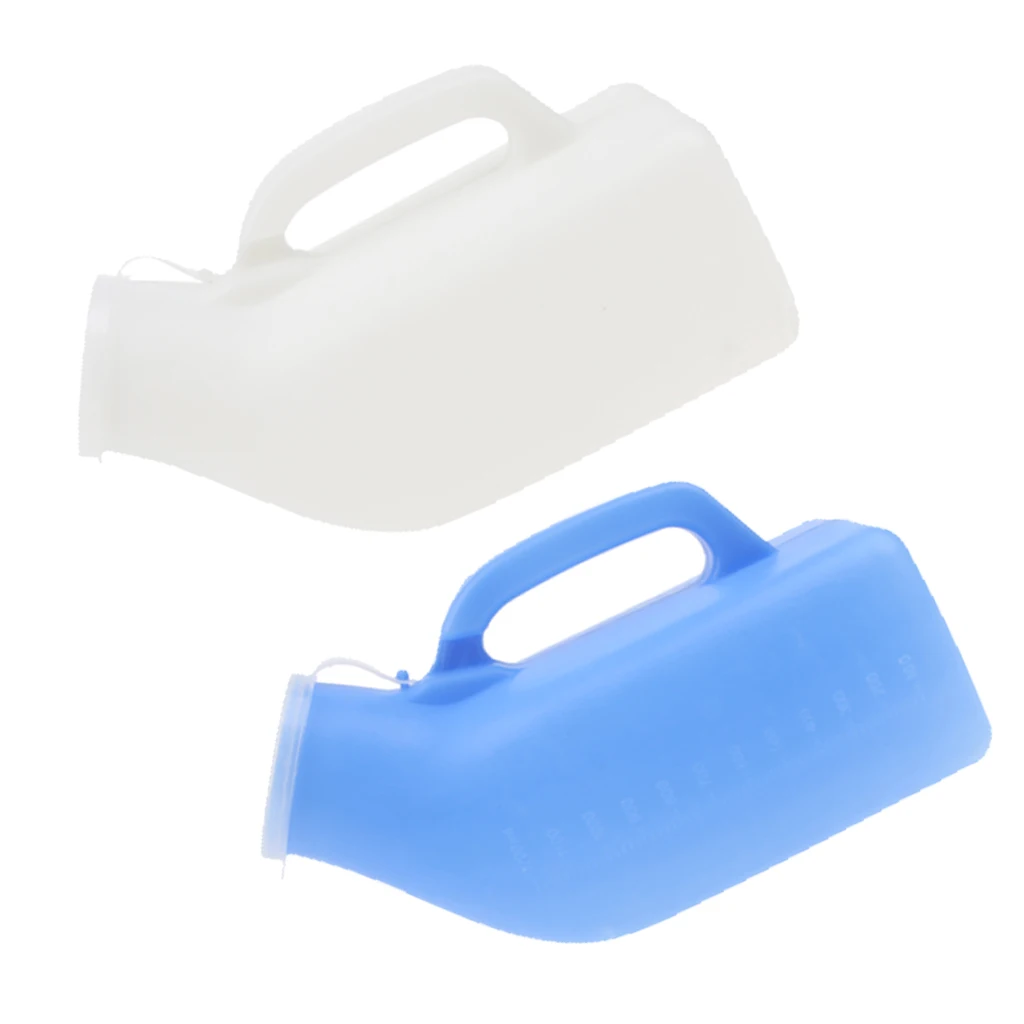 2Pcs Men Outdoor Urinal Pot Travel Trip Toilet Pouch Emergency Bucket Jar Reusable, Spill-proof Designed with Lid - Prevent Odor