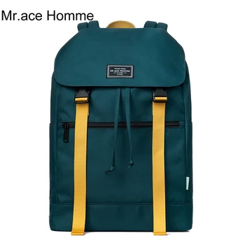 

MAH Dark Green Environmental Protection Material Backpack Women Laptop Backpack Girl School Bag Boy Waterproof Travel bag Men