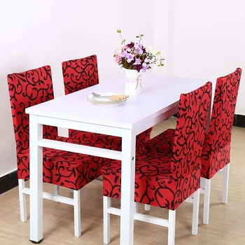 

Removable Washable Short Dining Chair Protector Covers Slipcover Dining Chair Covers for Hotel Ceremony Party Wedding Home Decor