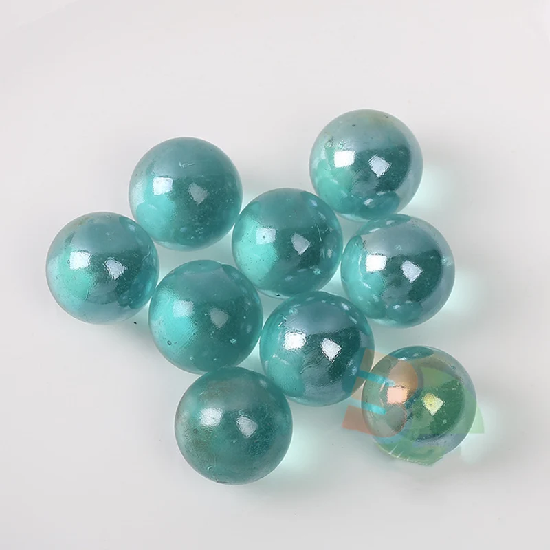 22mm Glass Marbles Balls Pinball Machine Charms Clear Home Fish Tank Decoration Vase Aquarium Toys for Kids 10pcs 7