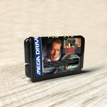 

True Lies - Japan Label Flashkit MD Electroless Gold PCB Card for Sega Genesis Megadrive Video Game Console
