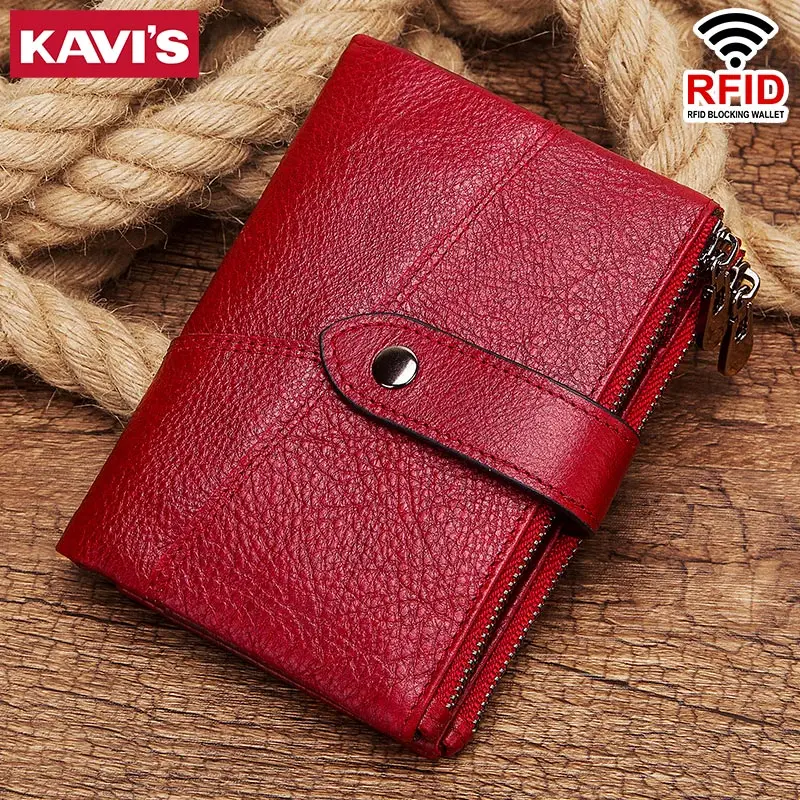 Clutch Wallet Genuine-Leather Cute Card-Holder Pocket Ladies Purse Girls Rfid Women Mini